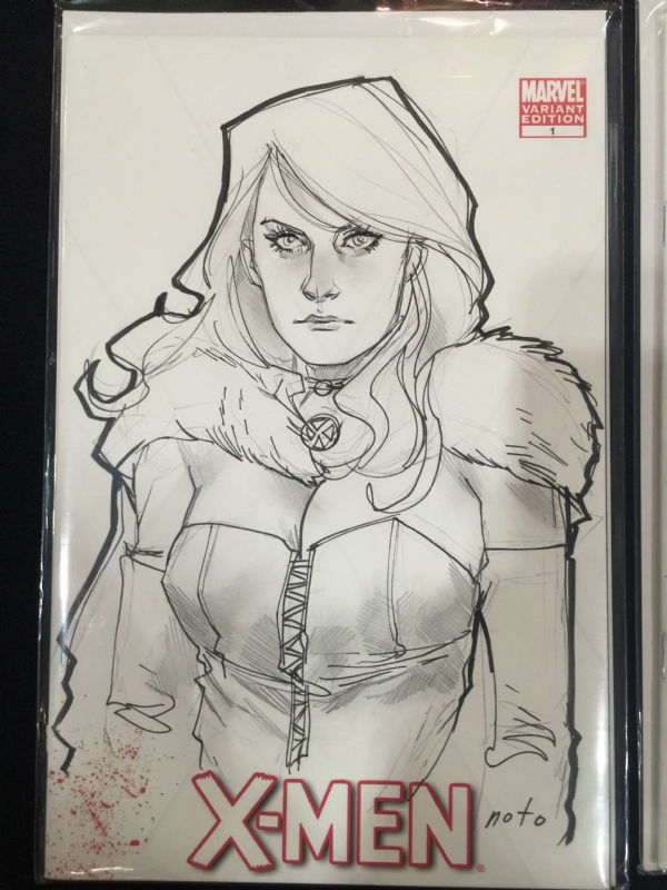 Emma Frost By Phil Noto In Ronald Lees Blank Sketch Covers Comic Art