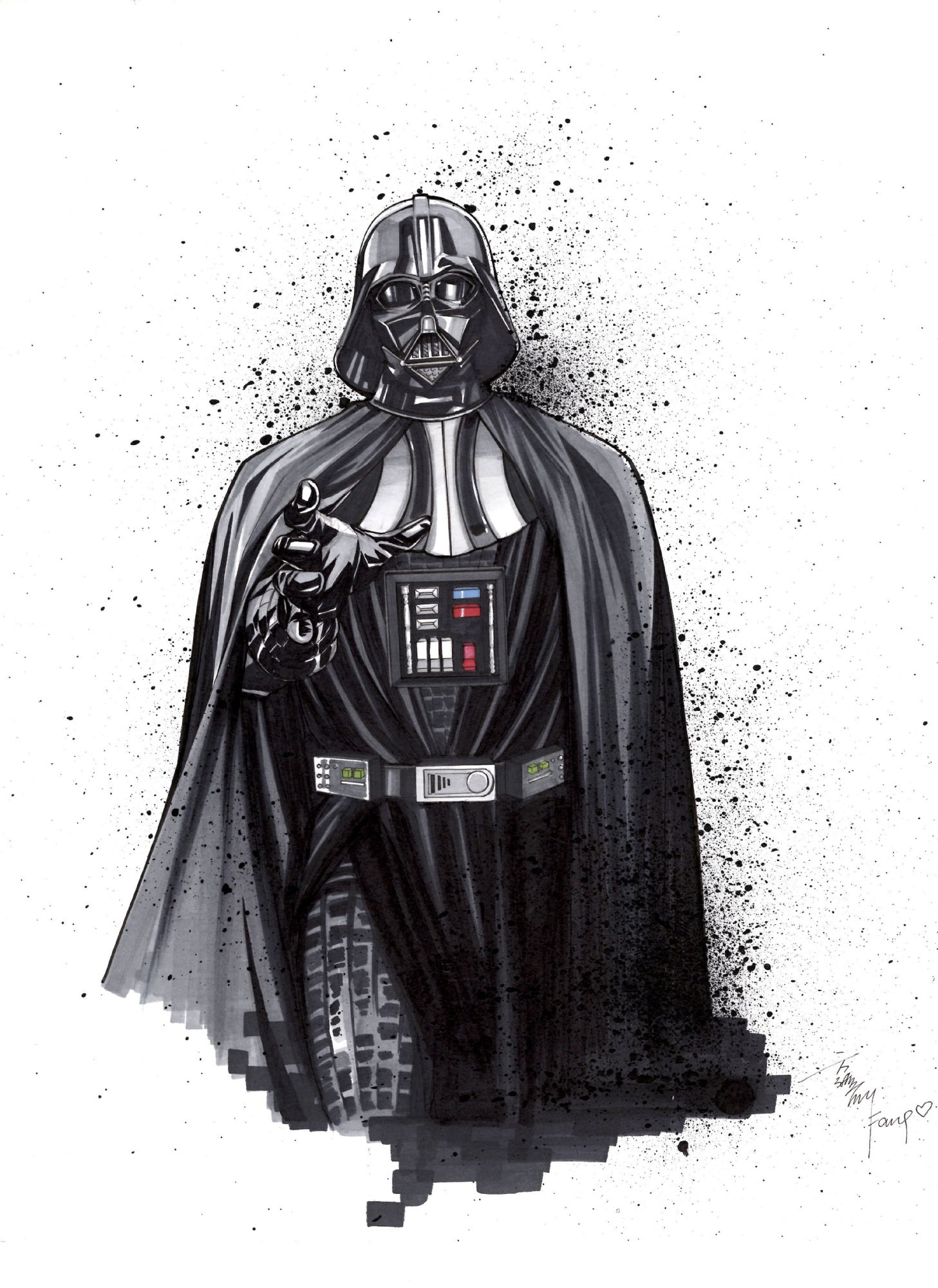 Darth Vader, in M L's Star Wars Comic Art Gallery Room