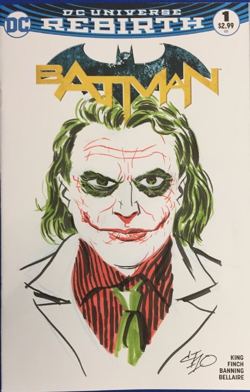 Joker blank sketch cover by Michael Cho, in clay duchene's Blank comic ...