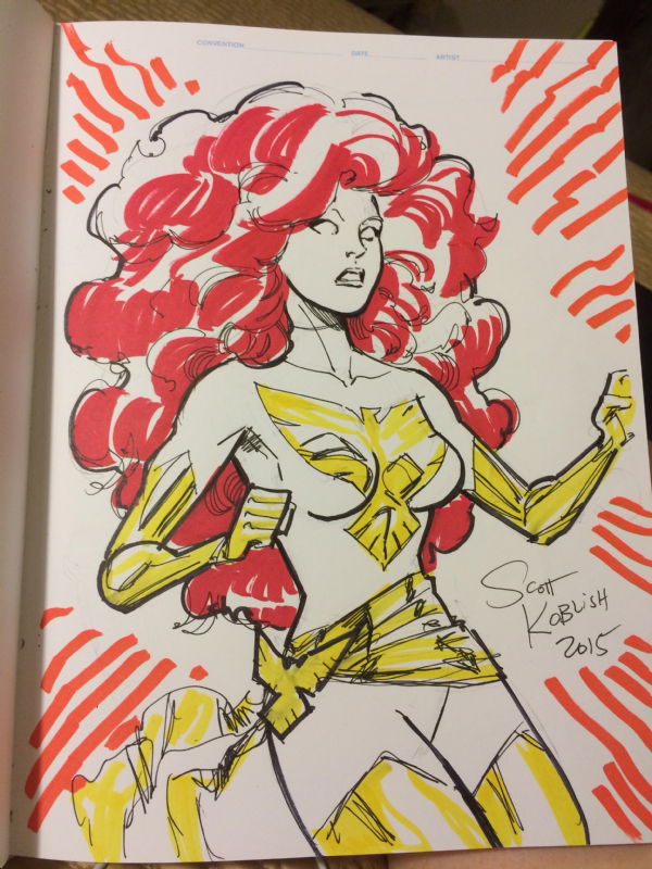 Scott koblish white phoenix, in Mark M's Convention sketches Comic Art ...