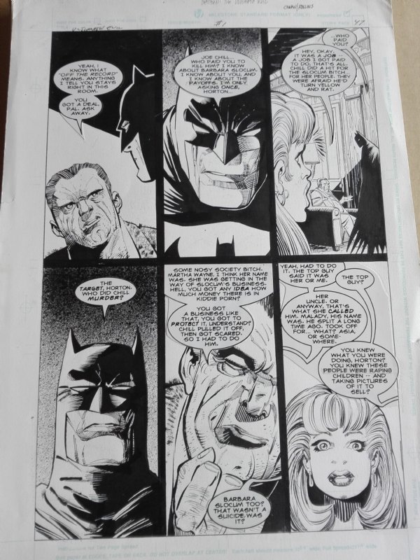 Batman: Ultimate Evil #1 pag 47, in Pepe Hernandez's Interior Pages Comic  Art Gallery Room