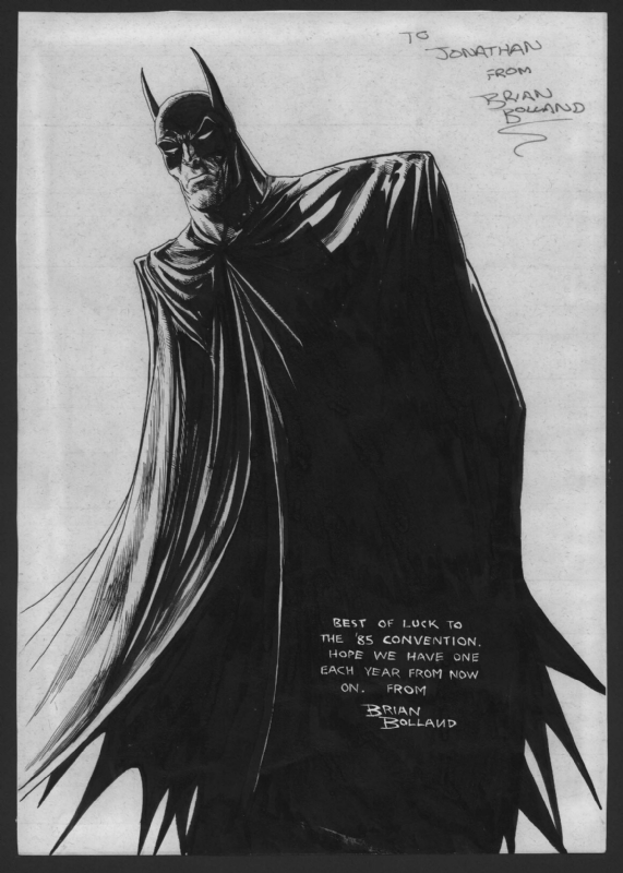 Brian Bolland - Batman sketch 1985, Speakeasy 65, August 1986, in Jonathan  Wilson 's Brian Bolland Comic Art Gallery Room