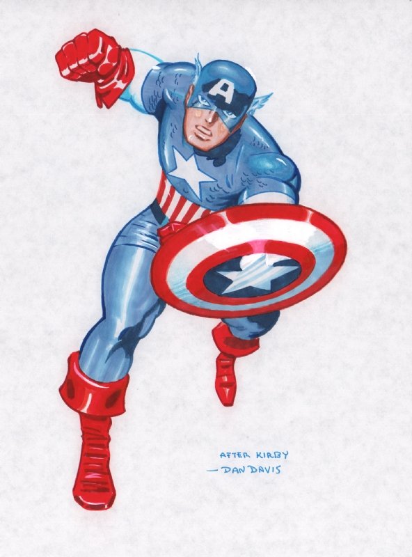 Dan Davis - Captain America pin-up, in Jonathan Wilson 's Various