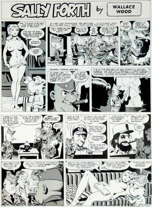 588px x 800px - Wallace Wood Sally Forth Comic Strip #S66, in Jonathan Wilson 's Wallace  Wood Comic Art Gallery Room