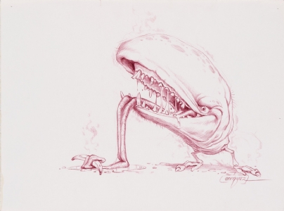 Ghostbusters Onionhead/Slimer Early Design Movie Concept Drawing Comic Art