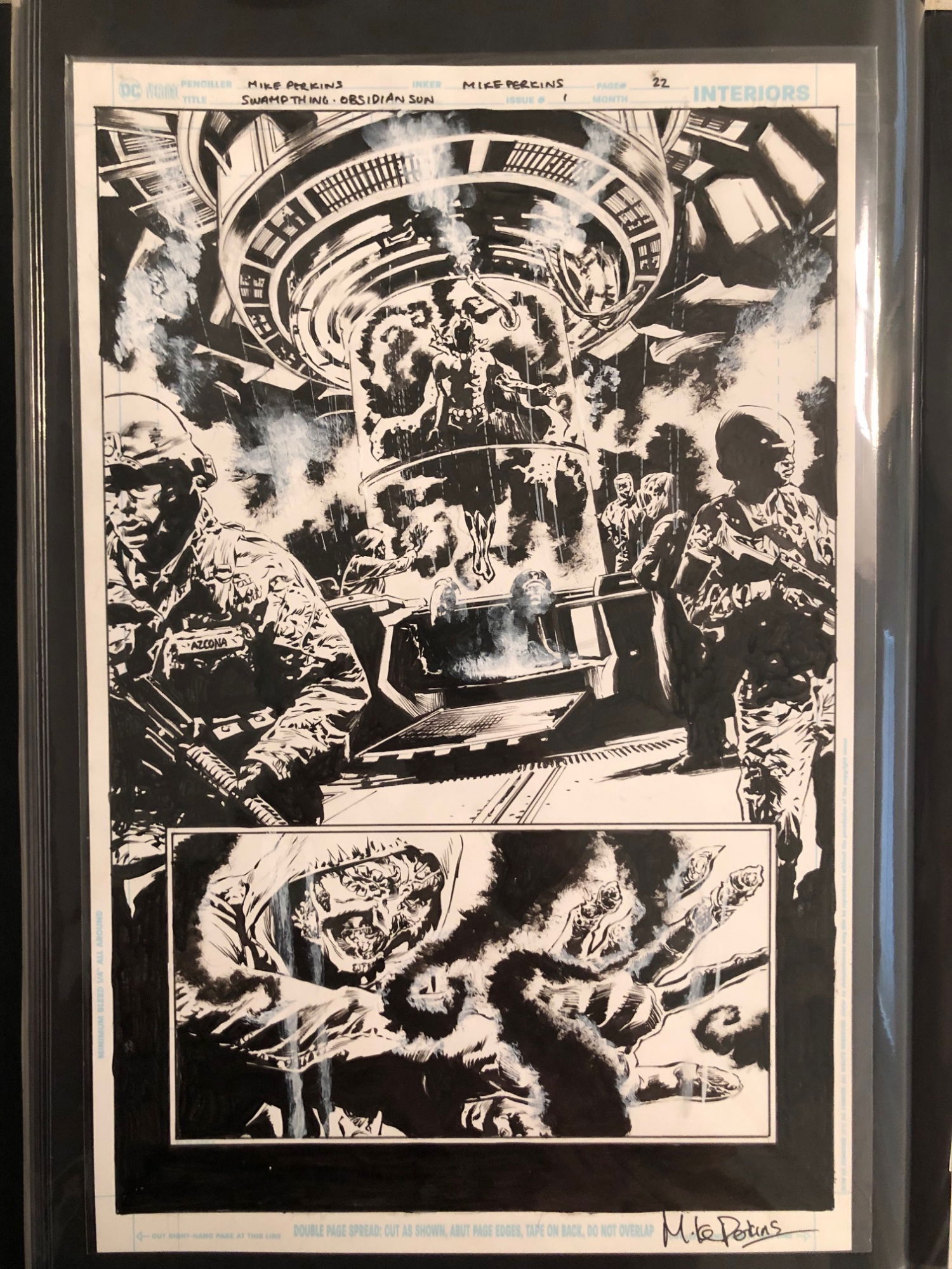 Future State Swamp Thing #1 Obsidan Sun Final Page Splash Mike Perkins ...