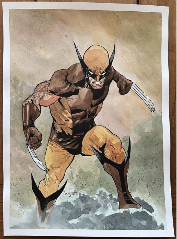 Wolverine Brown Suit In Al Nitrik S Main Gallerie Comic Art Gallery Room