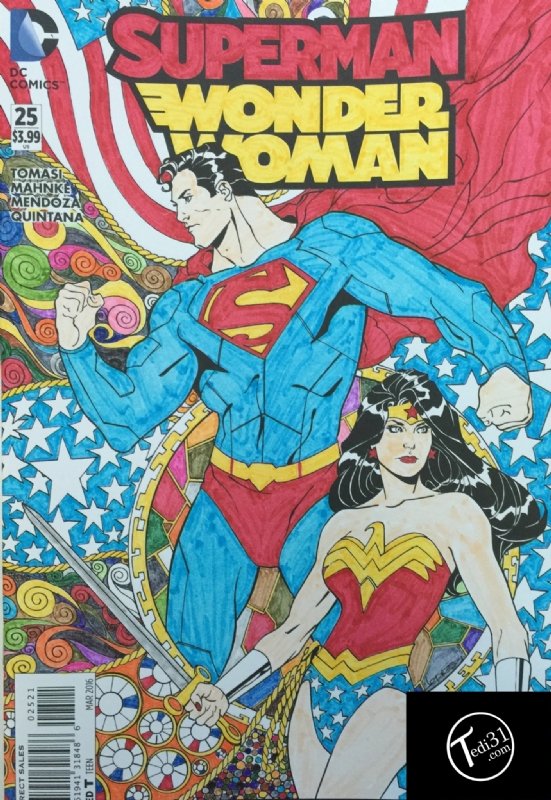 Wonder Woman Girls Juniors Sweatshirt - No Superman Comic Cover