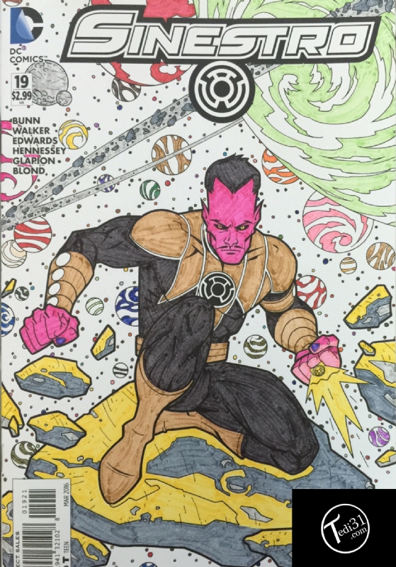 Sinestro # 19 Adult Coloring Book Variant Cover NM/MT DC 