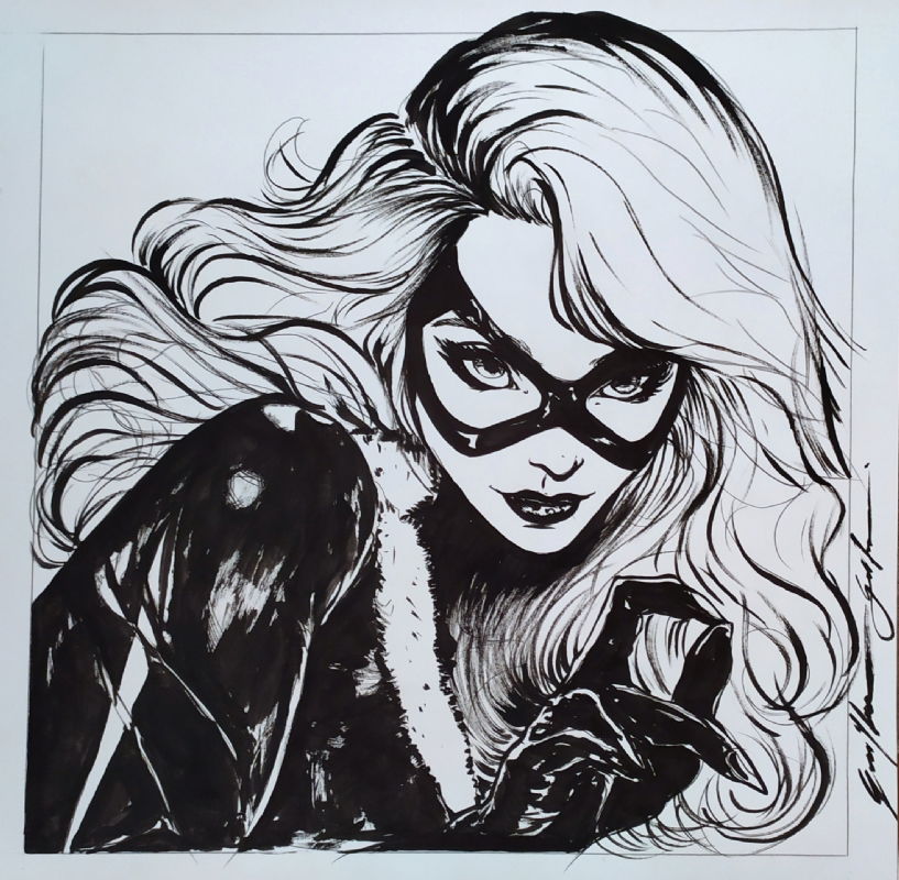 BLACK CAT - PIN UP ART - (11 x 11 ) by GUILHERME SILVA - ArtinUp, in ...