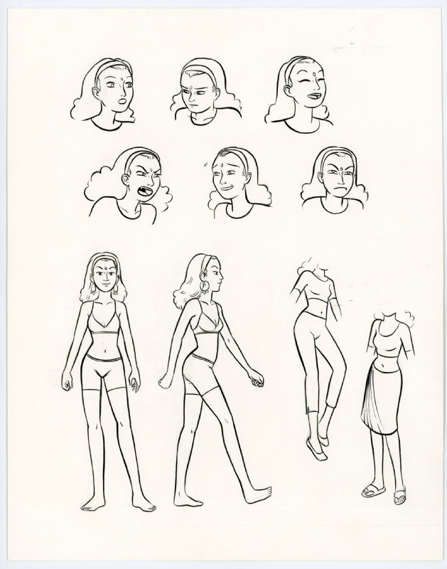 Colleen Coover goddess character sheet from original Banana Sunday, in ...