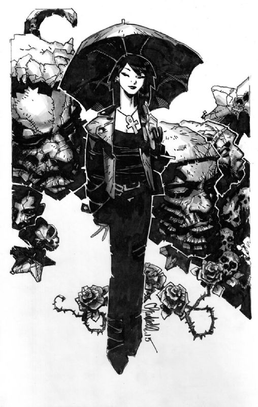 Death (Commission), in Scott Arnold's Bachalo Comic Art Gallery Room