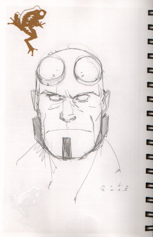 Phil Noto Hellboy, in Nick Warmack's Hellboy & Pals Sketchbook Comic ...