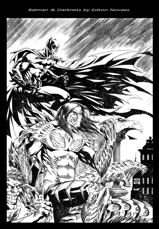 Batnan feat Darkness, in Edson Novaes's Comics/Covers Ink & Ink Wash ...