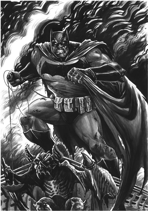 The Dark Knight, In Edson Novaes's Comics Covers Ink & Ink Wash Comic 