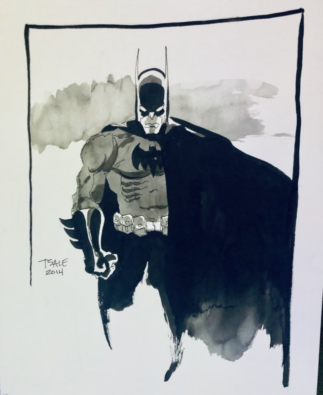Batman Watercolor by Tim Sale , in Irish Mike's Commissioned Art Comic Art  Gallery Room