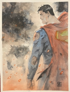 Superman vs Doomsday by Niko Henrichon Comic Art