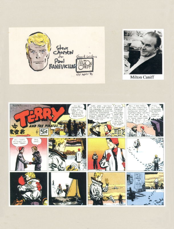 Milton Caniff Cartoonist Sketch 1982, In Paul Banevicius's Cartoonist 