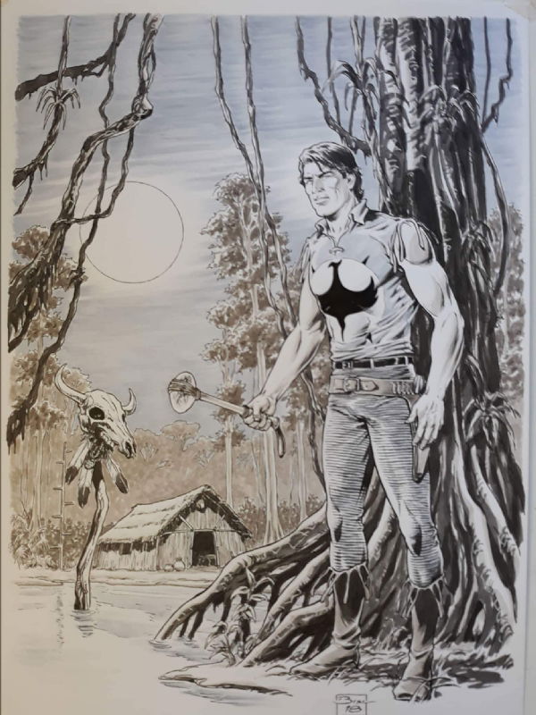 Zagor ilustration, in dubravko šimić's Zagor Comic Art Gallery Room