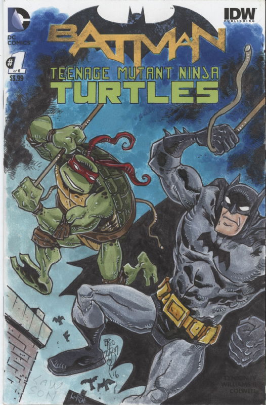 Batman/TMNT #1 Cover Sketch, in Zach Bowen's Batman/TMNT Comic Art ...