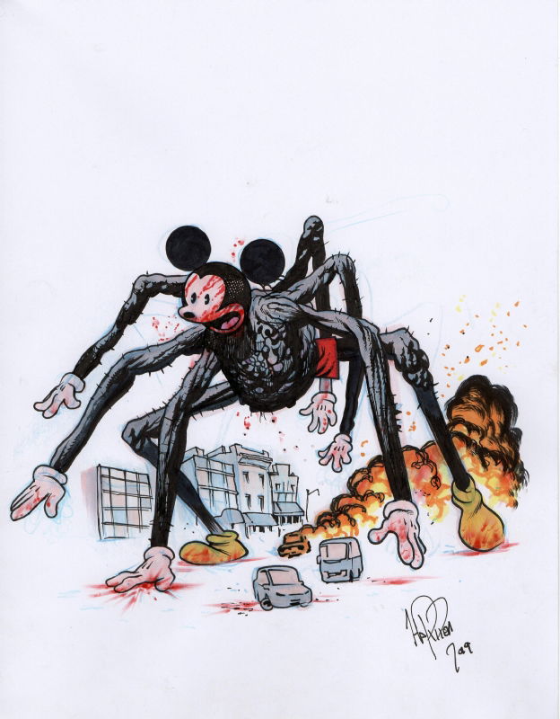 James Harren Kaiju Mickey Mouse Spider In Bryan Clarks Commissions And Sketches Comic Art