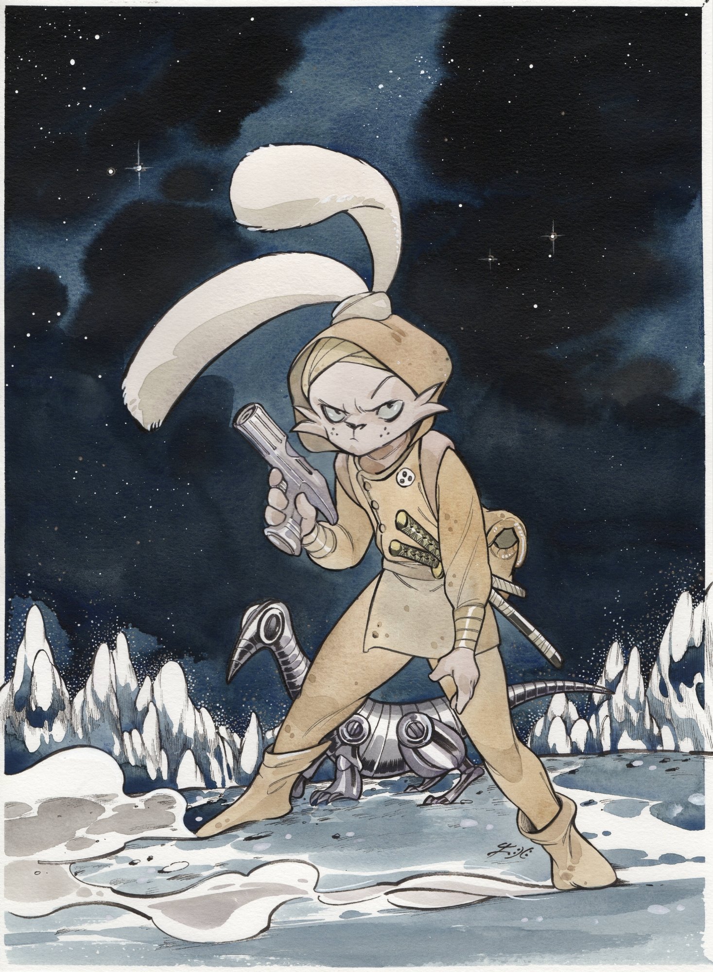 Space Usagi #1 Variant Cover, in Bryan Clark's Usagi Yojimbo Comic