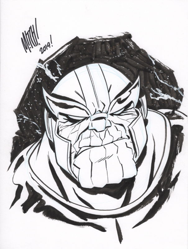 Thanos, in Rick Savage's My sketches/commissions Comic Art Gallery Room