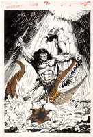 SAVAGE SWORD OF CONAN #170 back cover Comic Art
