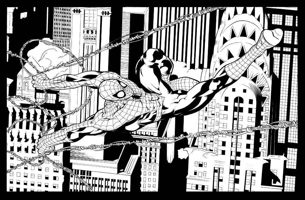 Spidey in NY Inked by Marc Deering, in Sunny Lee's Commissions Comic ...