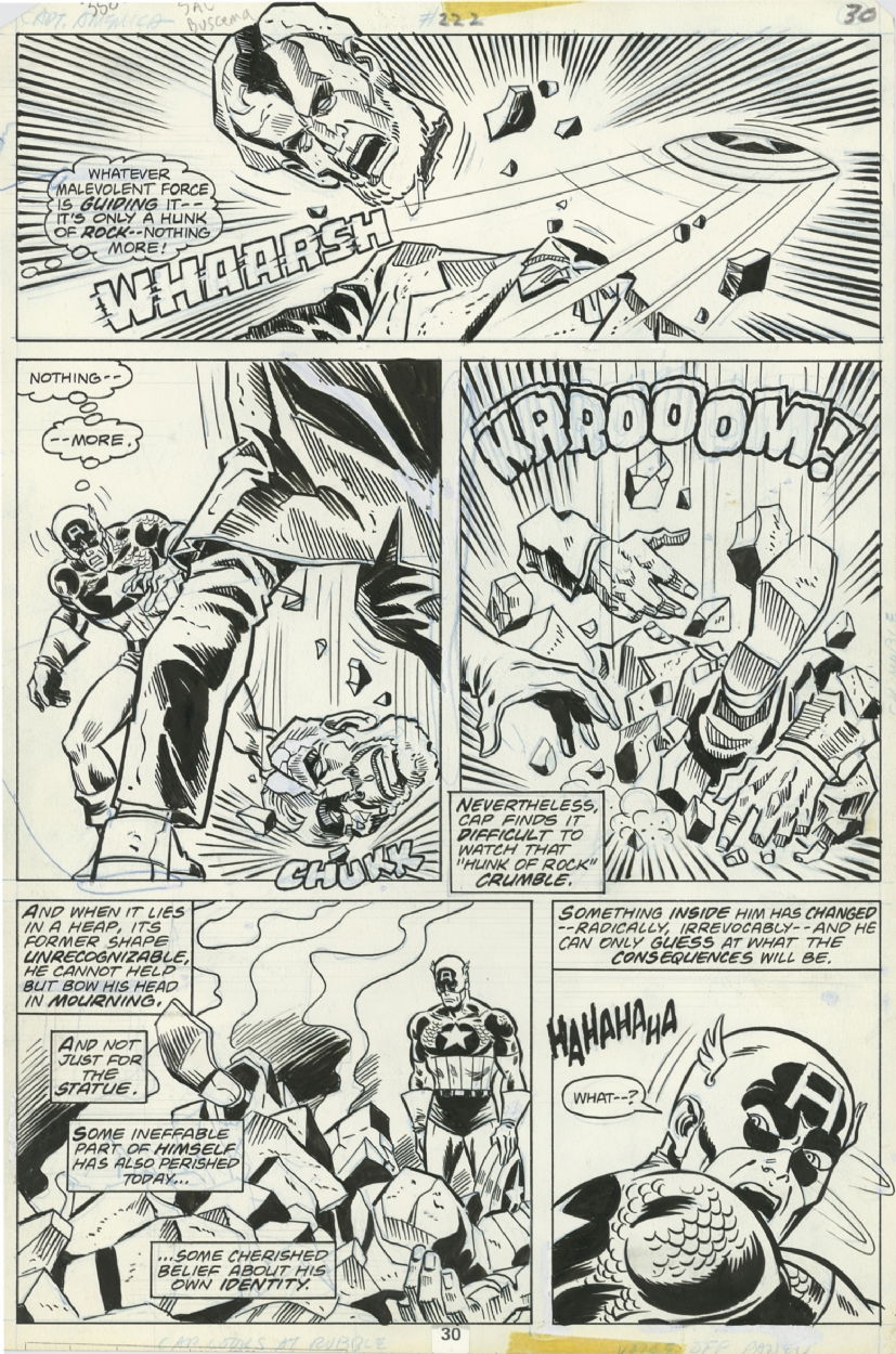 Captain America #222 pg 30 / Sal Buscema / Cap Versus Abraham Lincoln ...