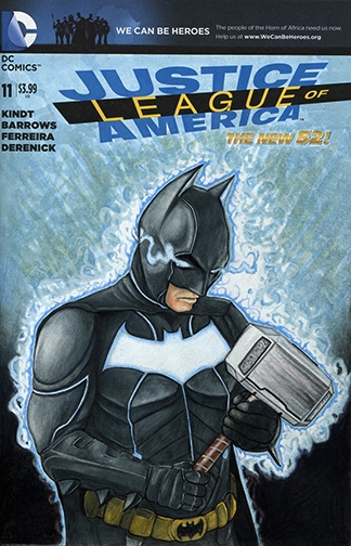 Batman God, in Chadwick Haverland's Sketch Variant Covers Comic Art Gallery  Room