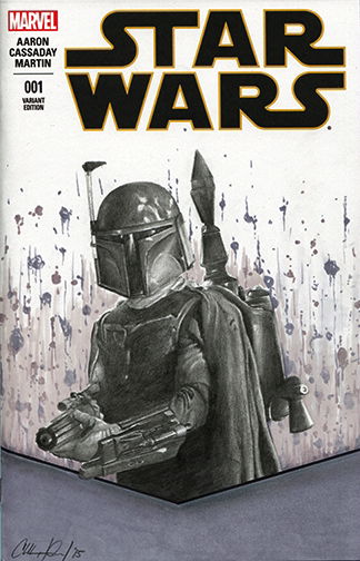 Boba Fett, in Chadwick Haverland's Sketch Variant Covers Comic Art ...