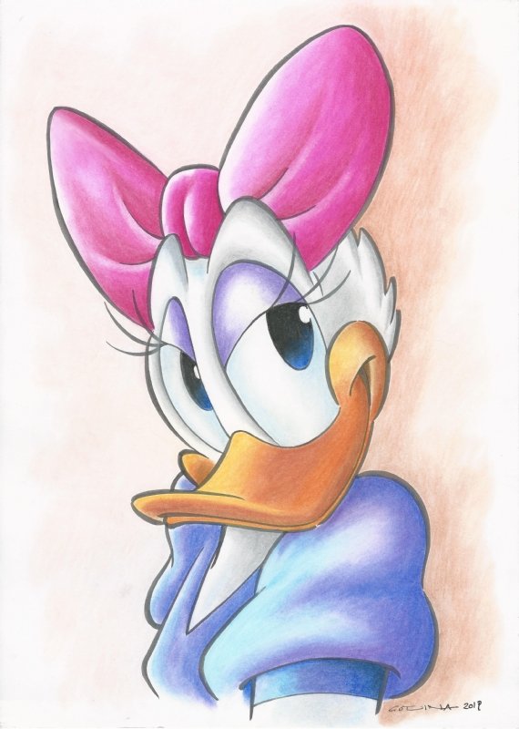 How to draw a Daisy duck Step by Step
