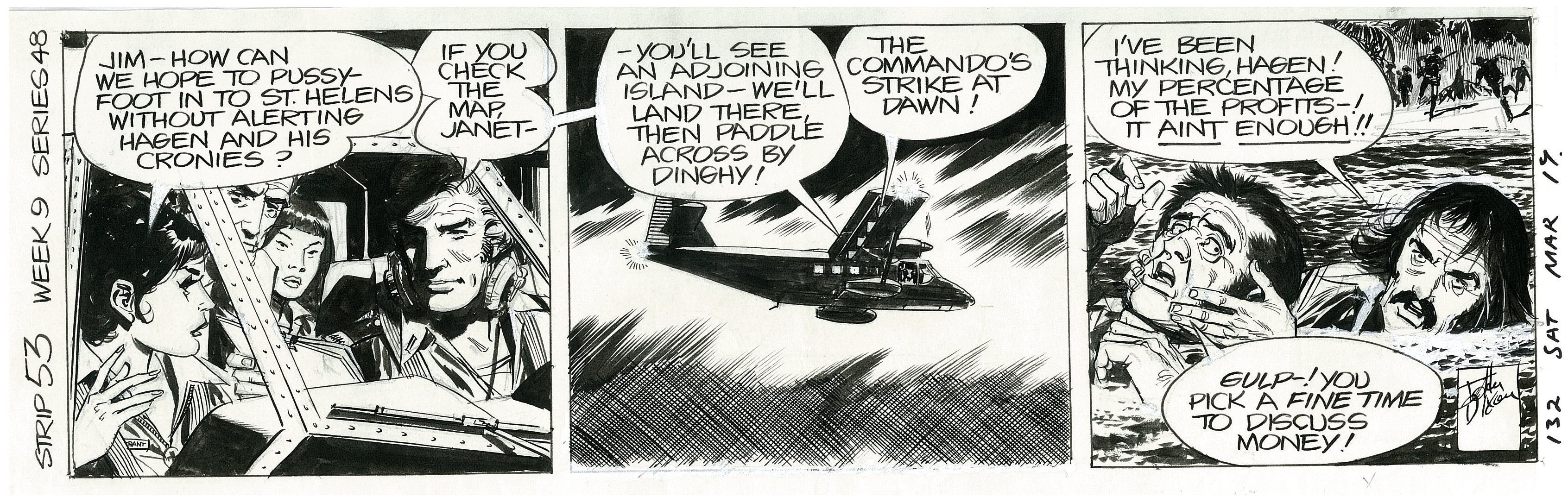 John Dixon Air Hawk and Flying Doctor Strip, in Royd Burgoyne's John Dixon  Gallery Comic Art Gallery Room