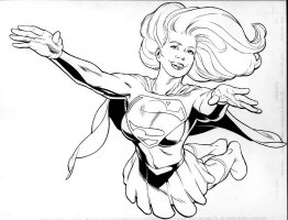 Supergirl DC In-House T-Shirt Design Comic Art
