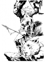 Chris Stevens Ka-Zar and Zabu Comic Art