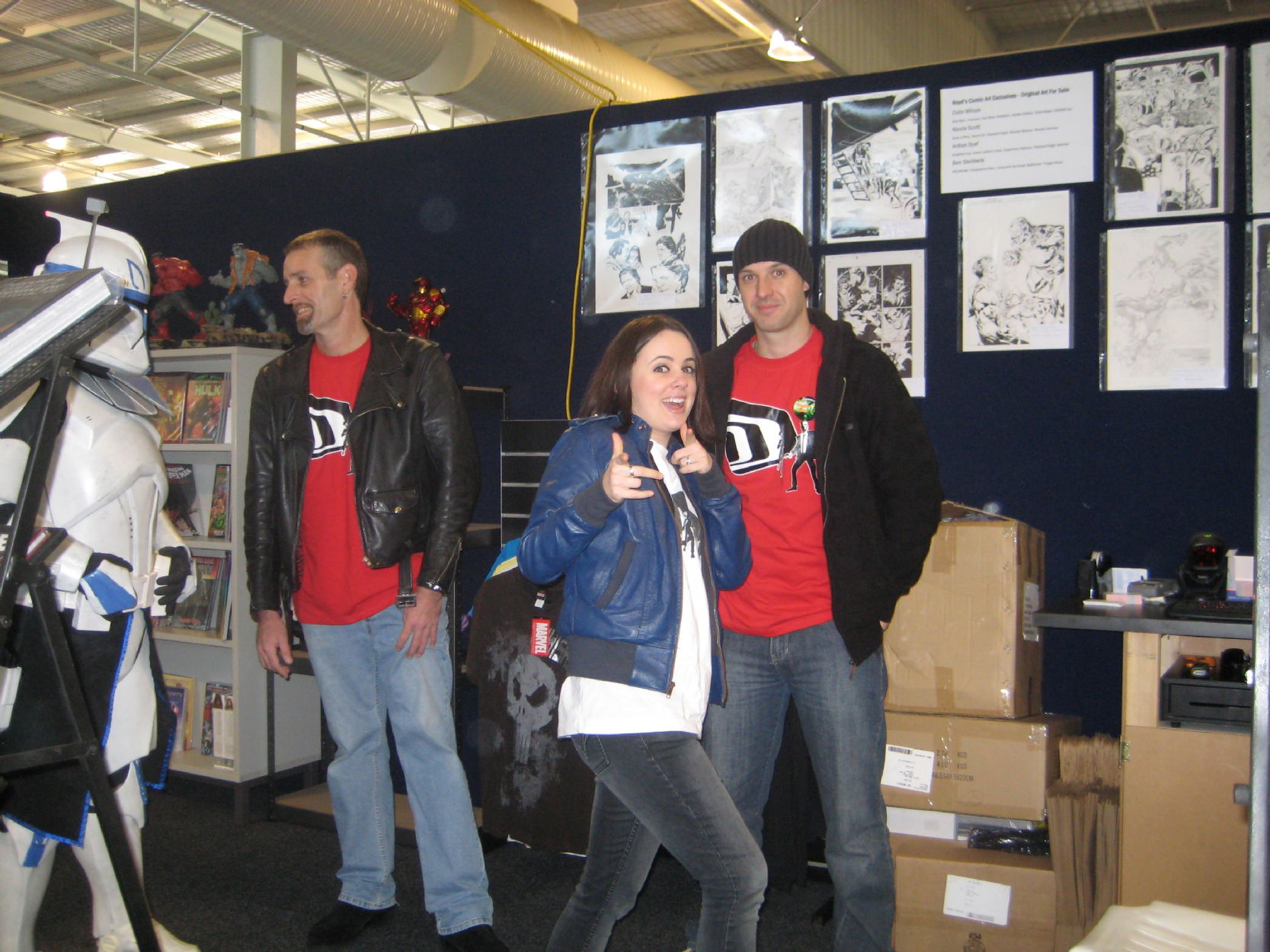 Comic Zone Booth (Owen, Tiffany, Mike), in Royd Burgoyne's Supanova