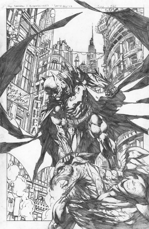 Batman on Gargoyle, in Ralvi Lingga Ariyan's All Commissions Comic Art ...