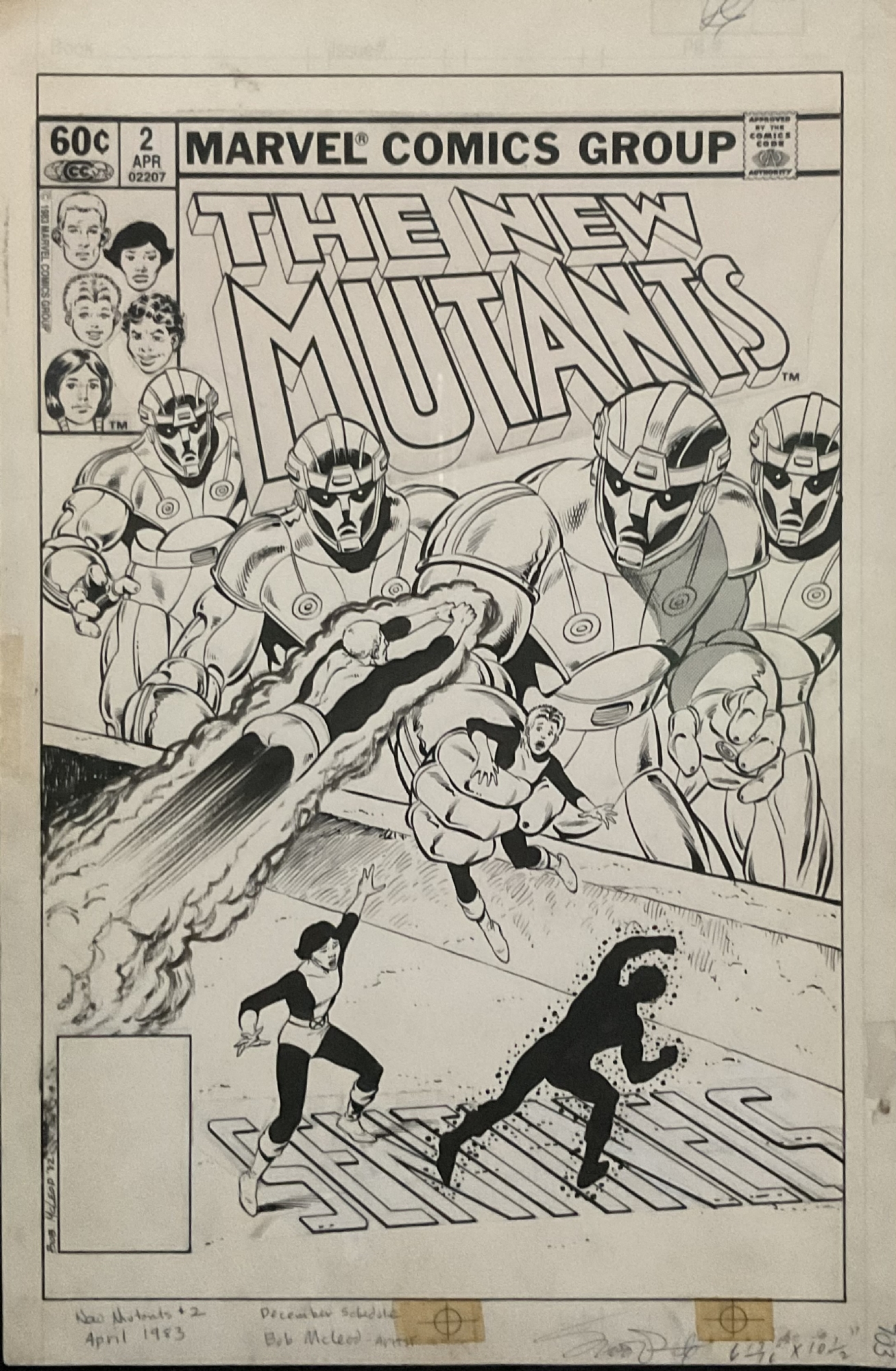 New Mutants #2, in Steve Lawrence's Published Art Comic Art Gallery Room