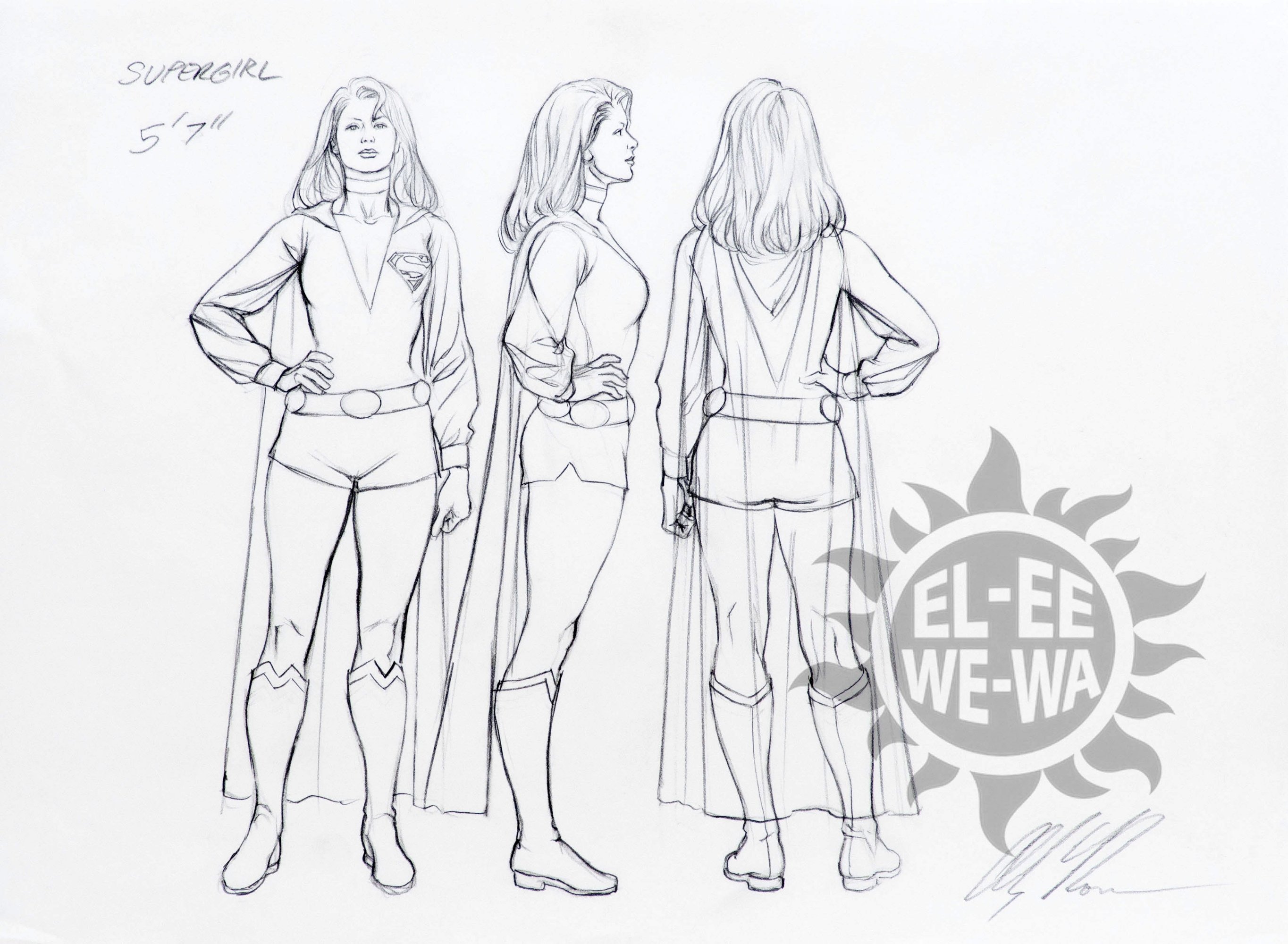 Alex Ross Supergirl In Steve M S Alex Ross Sketches Comic Art Gallery Room