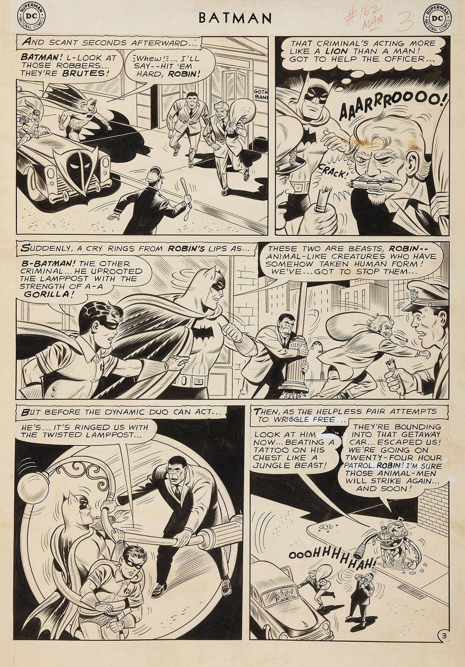 BATMAN #162 PAGE 3, in LANIER MULL's SHELLY MOLDOFF Comic Art Gallery Room