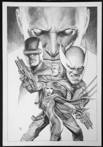 Xmen Second Coming #1 - Adi Granov/ Wolverine,  Cyclops, Bastion, Cable, Hope (2010), Comic Art