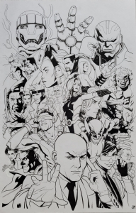 Xmen 60th Anniversary Cover and Card art (Wolverine,  Apocalypse,  Magneto,  Mr. Sinister,  Emma Frost) by Jorge Molina (2023), Comic Art