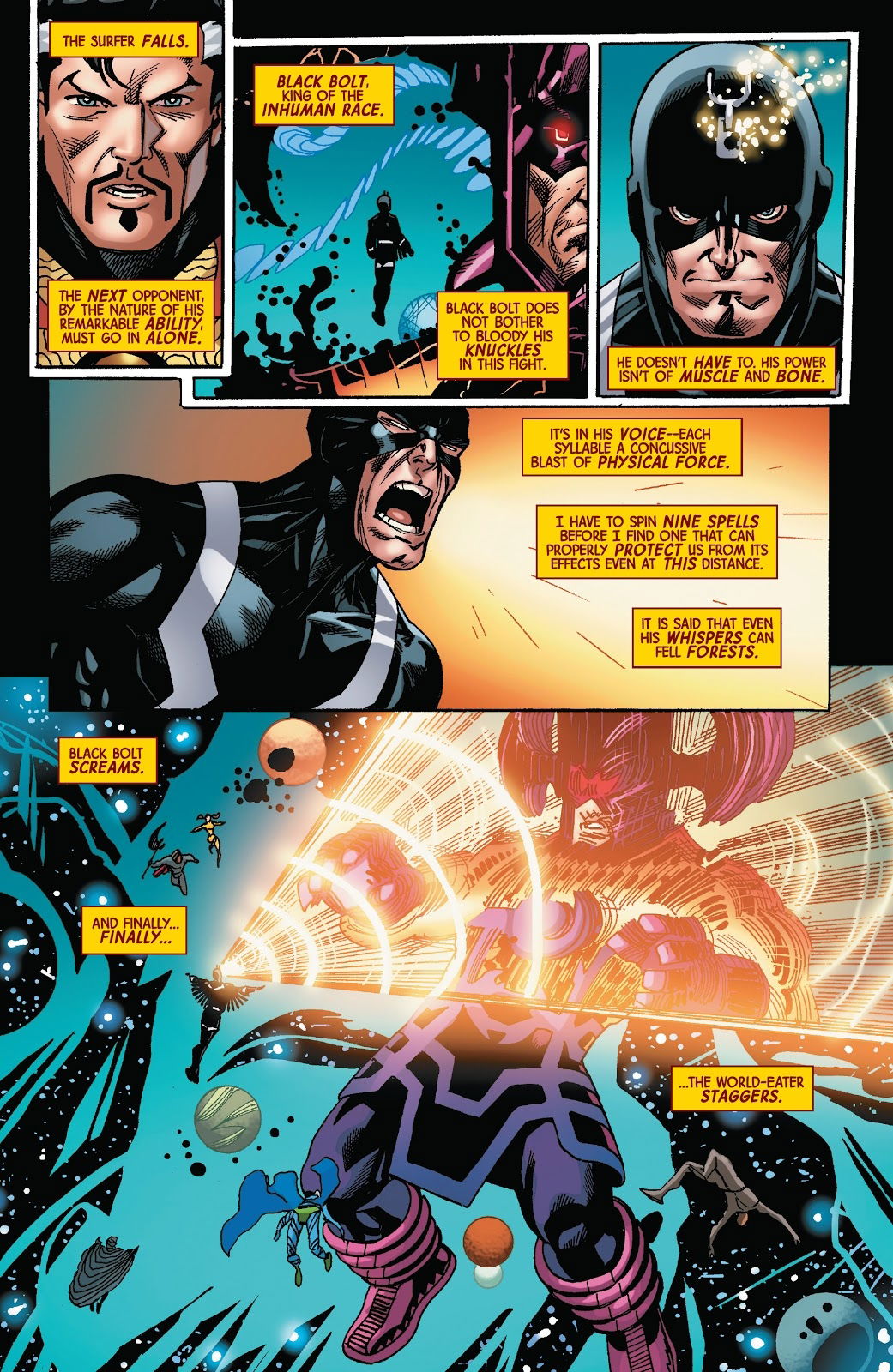 Blackbolt vs Galactus / Dr. Strange issue 16, in JN 80's Avengers ...