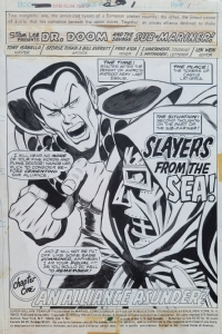 Super-Villian Team Up issue 1 Title Splash/Namor and Dr. Doom - Bill Everett, George Tuska (1975), Comic Art