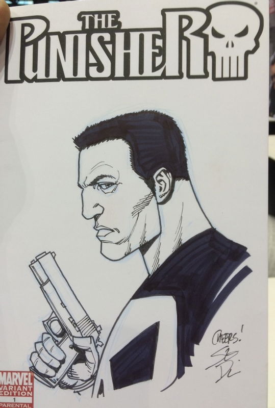 Punisher by Steve Dillon, in Darin S's Sid's sketch covers Comic Art ...