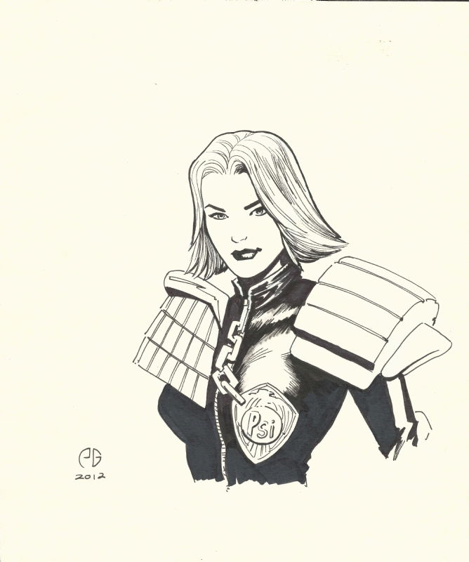 Judge Anderson - Sketch - Patrick Goddard, in Darren O'Byrne's 2000ad ...