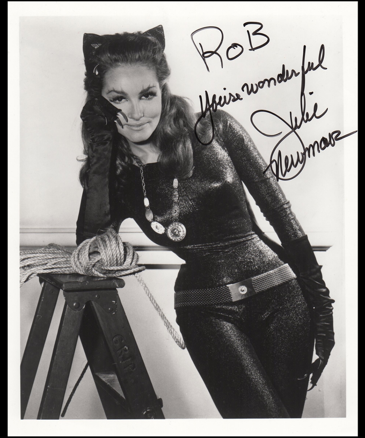 Julie Newmar as Catwoman - Batman TV series 1966, in Rob Hughes's Artwork -  Personal Collection Comic Art Gallery Room