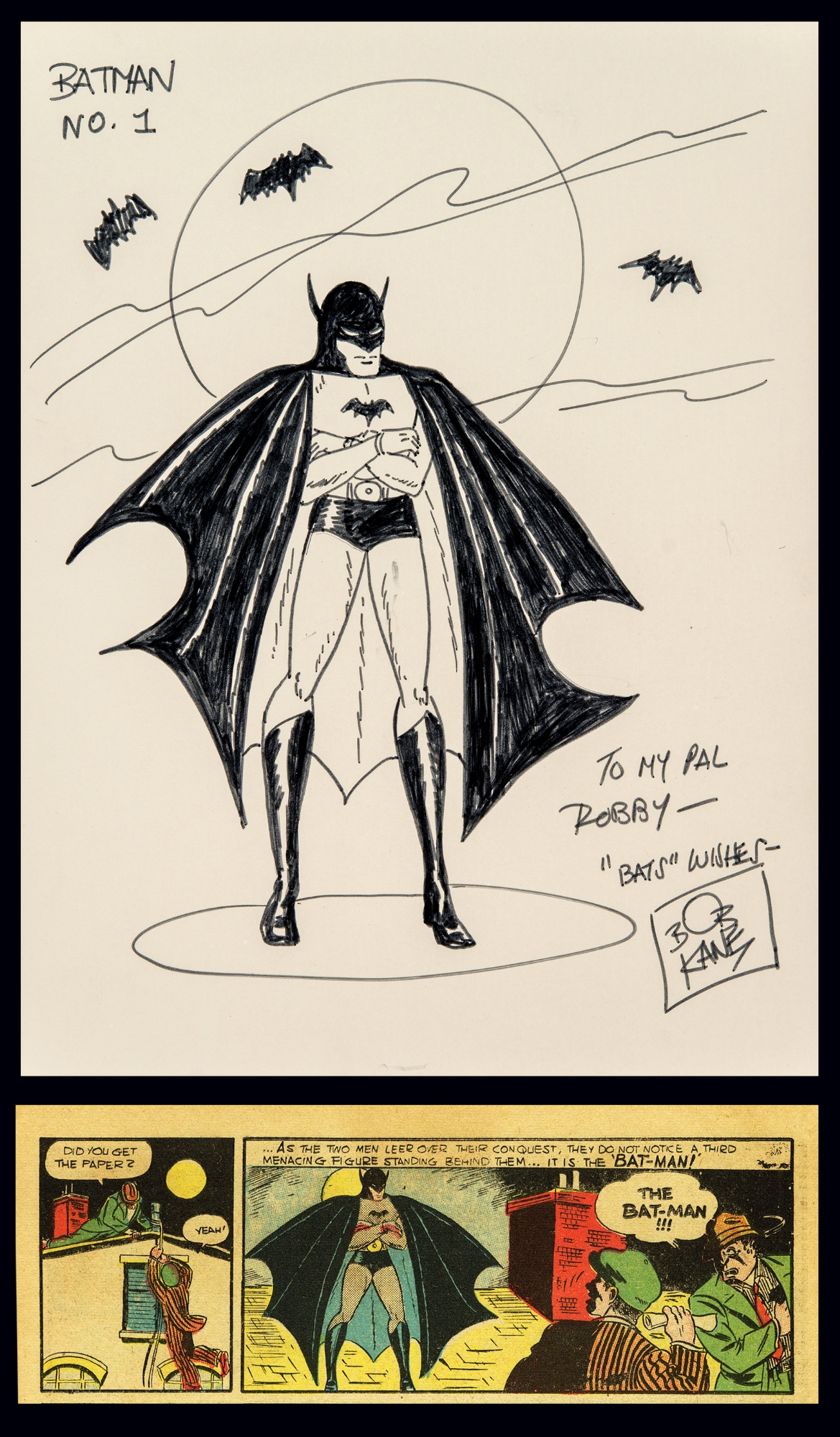 DETECTIVE COMICS #27 BATMAN ART by BOB KANE, in Rob Hughes's Artwork -  Personal Collection Comic Art Gallery Room