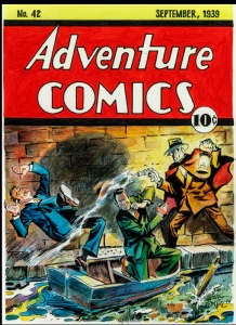 ADVENTURE COMICS #42 COVER RE-CREATION by CREIG FLESSEL Comic Art